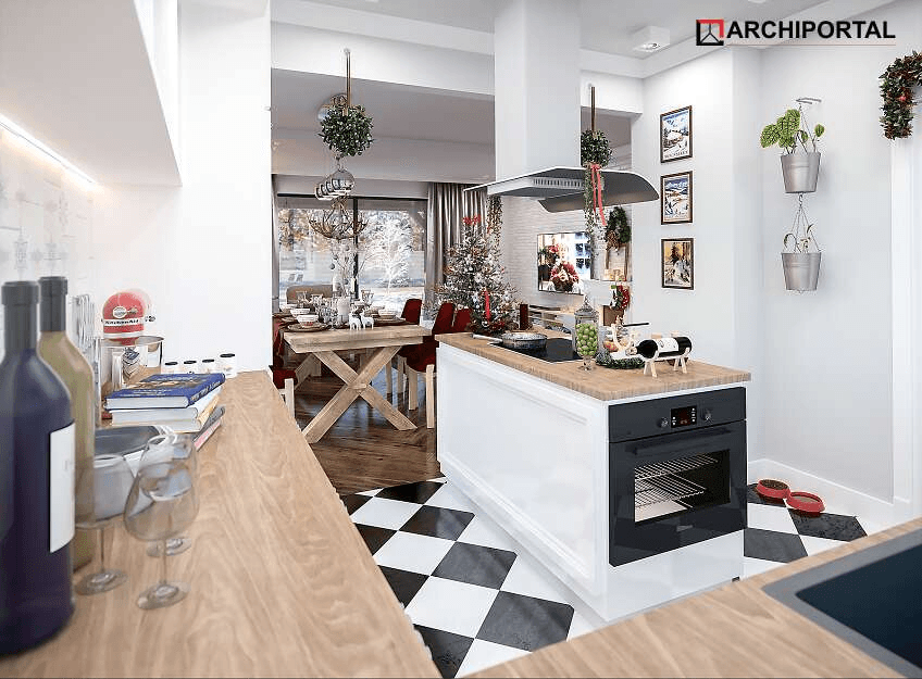 Wnętrze projektu domu parterowego Tamara Modern WZ kuchnia