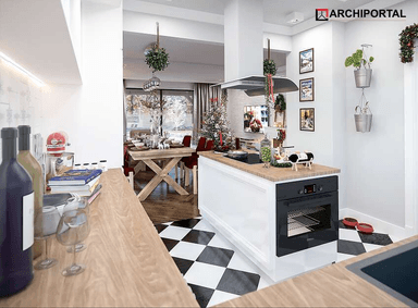 Wnętrze projektu domu parterowego Tamara Modern WZ kuchnia