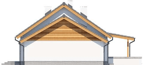 Elewacja prawa domu jednorodzinnego Tamara Modern WZ G2