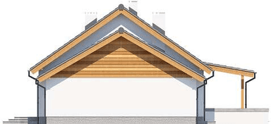 Elewacja prawa domu jednorodzinnego Tamara Modern WZ G2