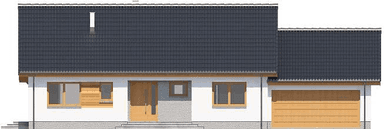 Elewacja frontowa domu jednorodzinnego Tamara Modern WZ G2