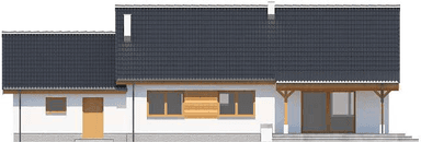 Elewacja tylna domu jednorodzinnego Tamara Modern WZ G2