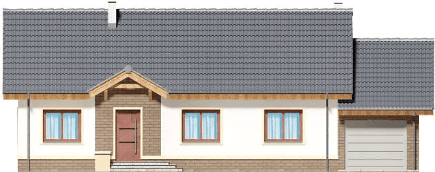 Elewacja frontowa domu jednorodzinnego Tamina 2