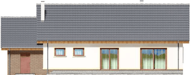 Elewacja tylna domu jednorodzinnego Tamina 2