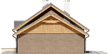 Elewacja prawa domu jednorodzinnego Tamina 2