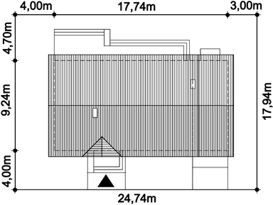 Rzut usytuowania domu jednorodzinnego Tamina 2 na działce