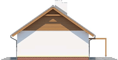 Elewacja prawa domu jednorodzinnego Tamina 3