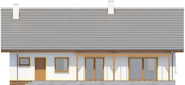 Elewacja tylna domu jednorodzinnego Tamina 3