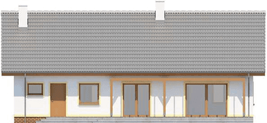 Elewacja tylna domu jednorodzinnego Tamina 3