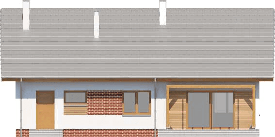 Elewacja tylna domu jednorodzinnego Tamina 4