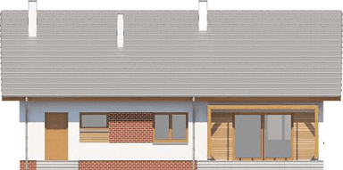 Elewacja tylna domu jednorodzinnego Tamina 4