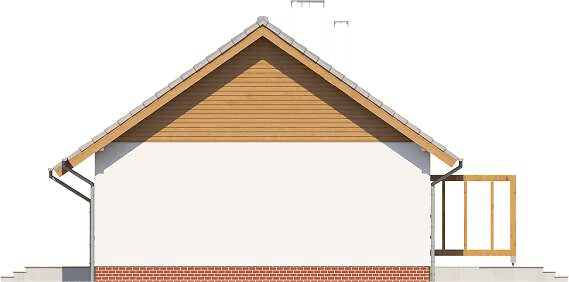 Elewacja prawa domu jednorodzinnego Tamina 4