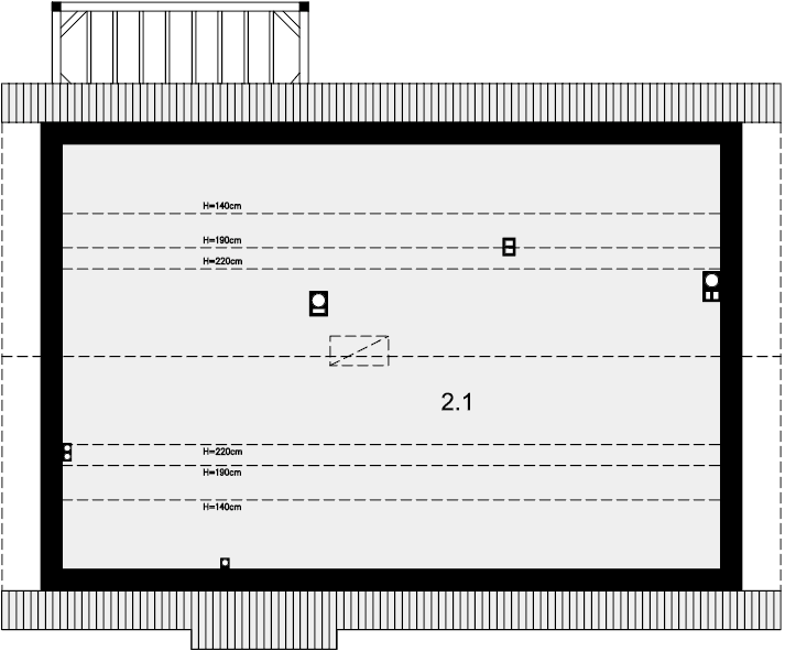 Rzut strychu domu jednorodzinnego Tamina 4