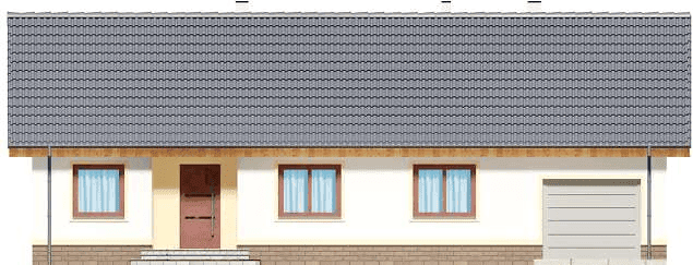 Elewacja frontowa domu jednorodzinnego Tamina mała PS 2