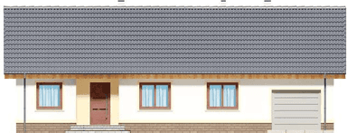 Elewacja frontowa domu jednorodzinnego Tamina mała PS 2