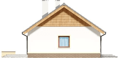 Elewacja lewa domu jednorodzinnego Tamina mała PS 2