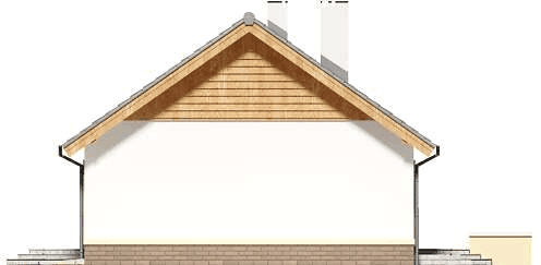 Elewacja prawa domu jednorodzinnego Tamina mała PS 2