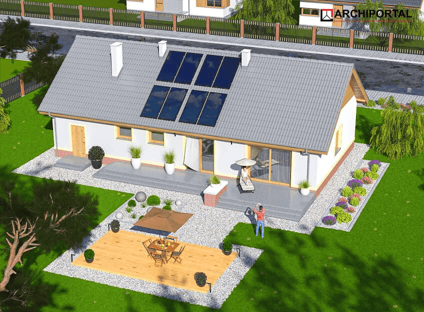 Wizualizacja domu jednorodzinnego Tamina mała PS 2