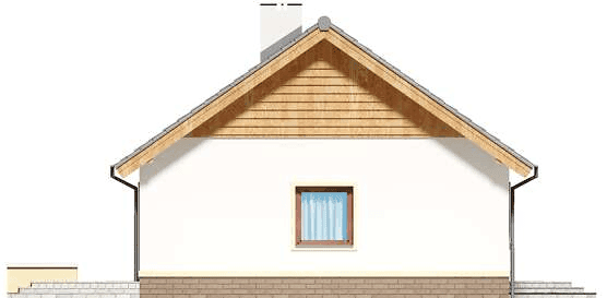 Elewacja lewa domu jednorodzinnego Tamina mała PS