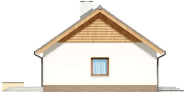 Elewacja lewa domu jednorodzinnego Tamina mała PS