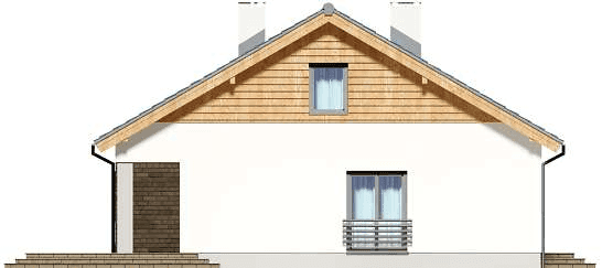 Elewacja lewa domu jednorodzinnego Tanis 2