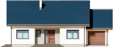 Elewacja frontowa domu jednorodzinnego Tanis 2