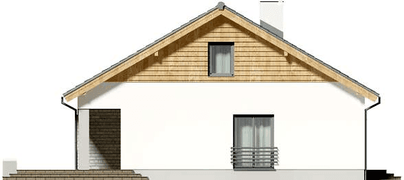 Elewacja lewa domu jednorodzinnego Tanis