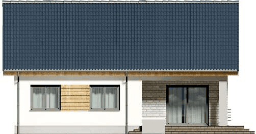 Elewacja tylna domu jednorodzinnego Tanis
