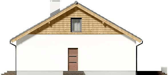 Elewacja prawa domu jednorodzinnego Tanis