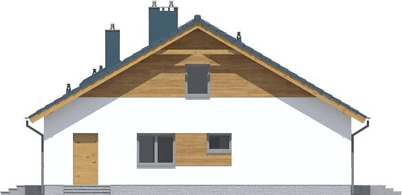 Elewacja prawa domu jednorodzinnego Tanis 3