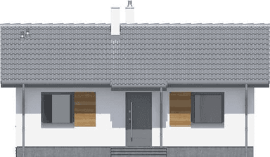 Elewacja frontowa domu jednorodzinnego Tebe mini