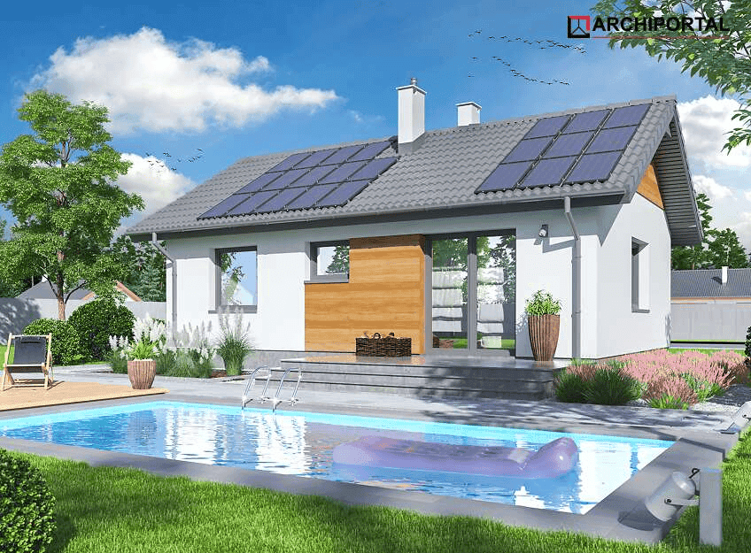 Wizualizacja domu jednorodzinnego Tebe mini