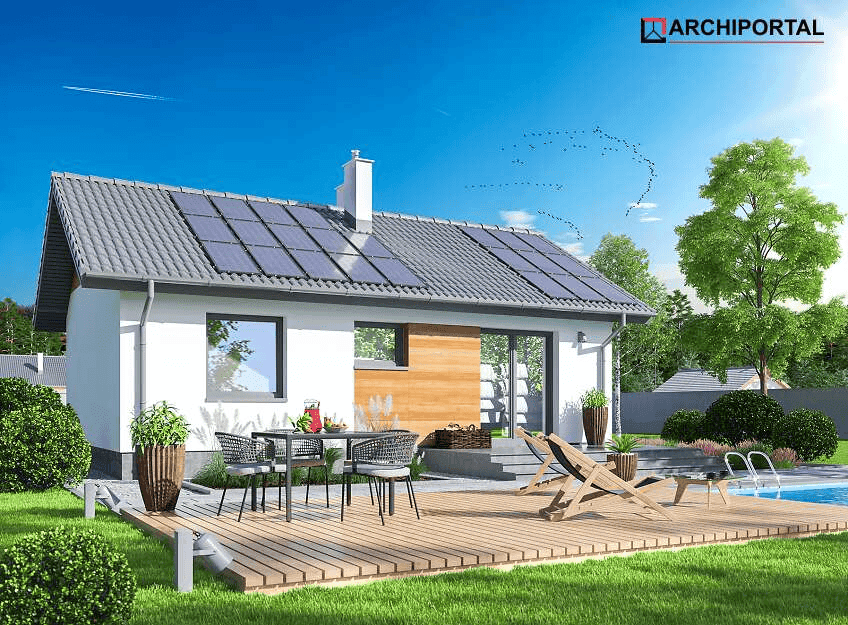 Wizualizacja domu jednorodzinnego Tebe mini