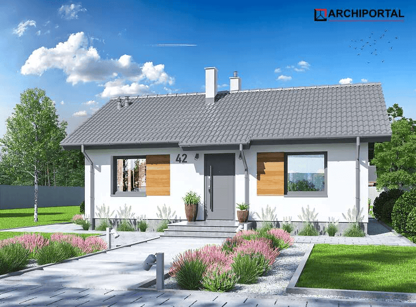 Wizualizacja domu jednorodzinnego Tebe mini