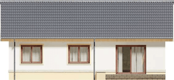 Elewacja tylna domu jednorodzinnego Tebe