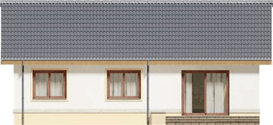 Elewacja tylna domu jednorodzinnego Tebe