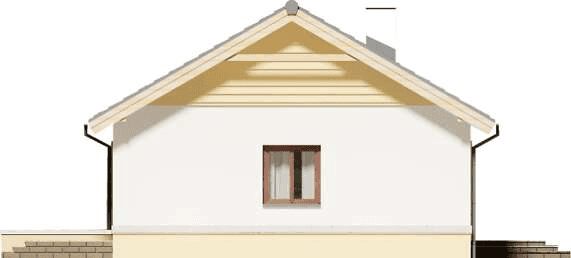 Elewacja lewa domu jednorodzinnego Tebe