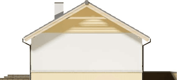 Elewacja prawa domu jednorodzinnego Tebe