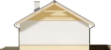 Elewacja prawa domu jednorodzinnego Tebe