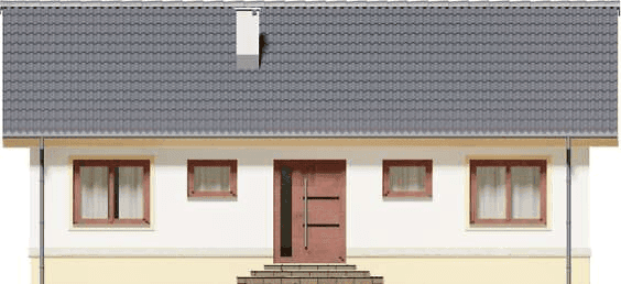 Elewacja frontowa domu jednorodzinnego Tebe