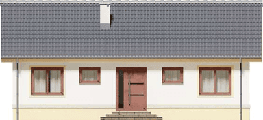 Elewacja frontowa domu jednorodzinnego Tebe