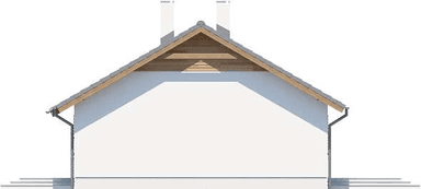 Elewacja prawa domu jednorodzinnego Tebe 3