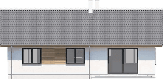 Elewacja tylna domu jednorodzinnego Tebe 3