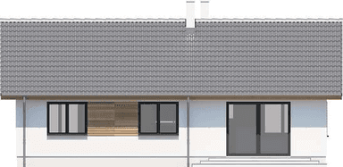 Elewacja tylna domu jednorodzinnego Tebe 3