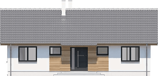 Elewacja frontowa domu jednorodzinnego Tebe 3