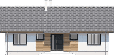 Elewacja frontowa domu jednorodzinnego Tebe 3