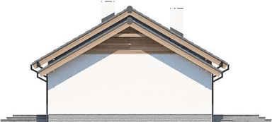 Elewacja prawa domu jednorodzinnego Tebe 3 G1