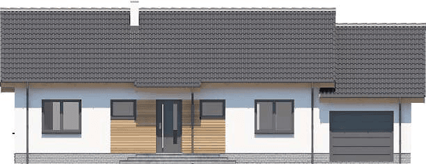 Elewacja frontowa domu jednorodzinnego Tebe 3 G1