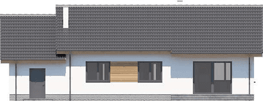 Elewacja tylna domu jednorodzinnego Tebe 3 G1