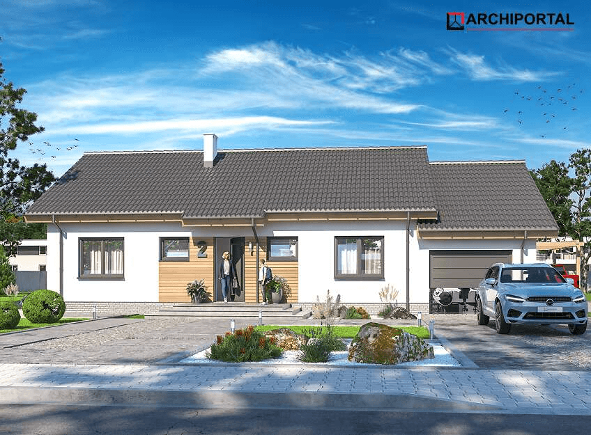 Wizualizacja domu jednorodzinnego Tebe 3 G1